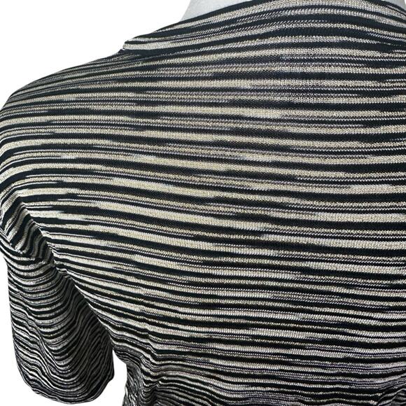 Missoni Shimmer Stripe Metallic Short Sleeve Blouse Size Small - Picture 4 of 8